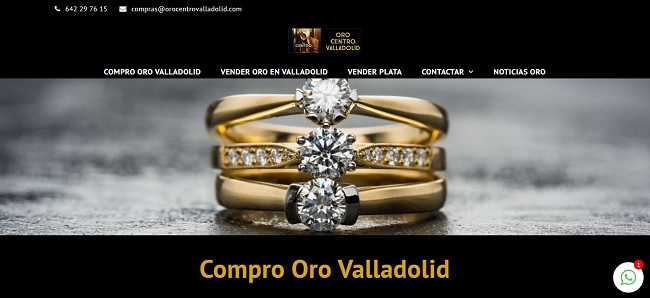 Página Web Compra venta oro centro Valladolid